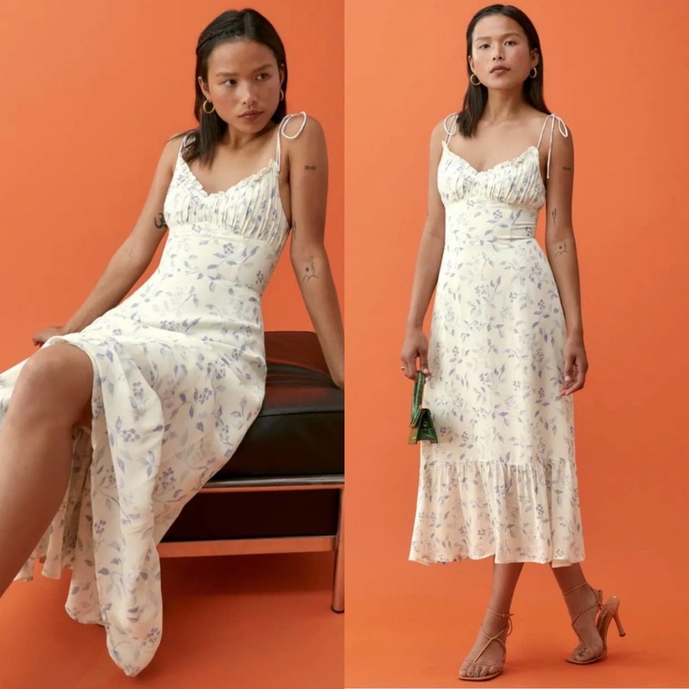 Reformation Embry Midi Dress in Laurel Print Size 4